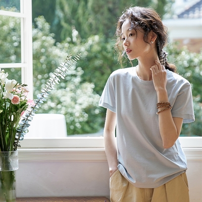 日本二醋酸桑蠶絲T恤上衣-設計所在-獨家高端限量系列