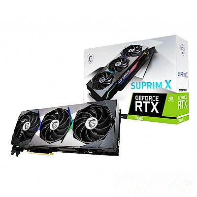 MSI 微星 GeForce RTX3080 SUPRIM X 10G LHR 顯示卡