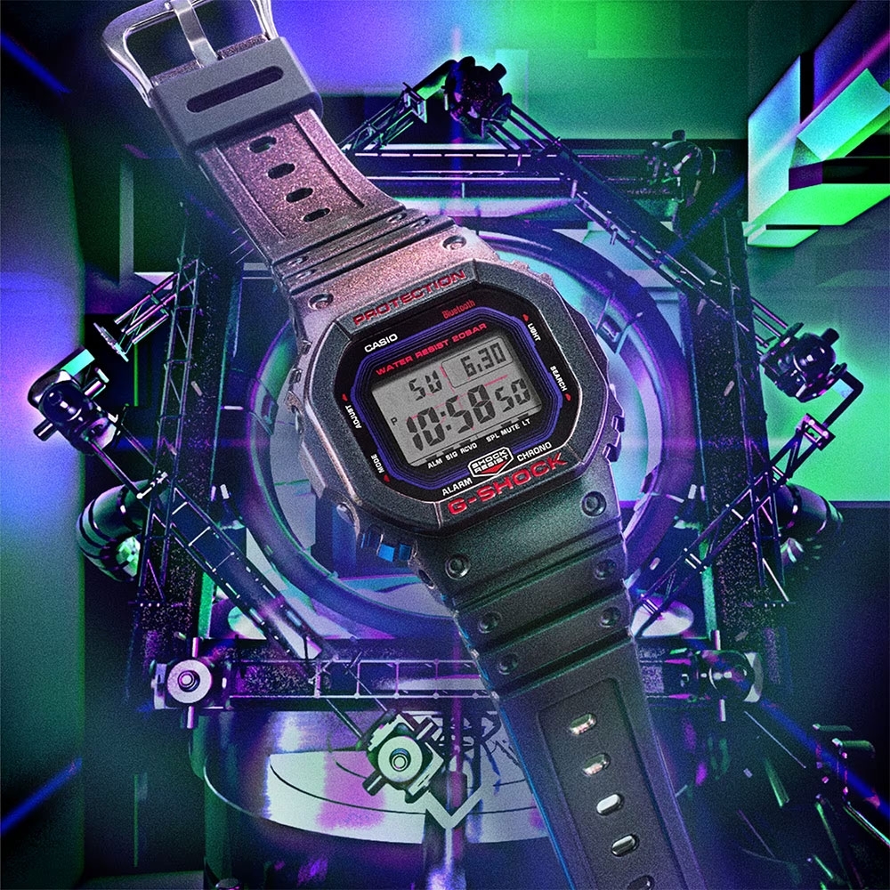 CASIO 卡西歐 G-SHOCK 電競玩家 炫彩烤漆 藍芽手錶 迎春好禮 DW-B5600AH-6
