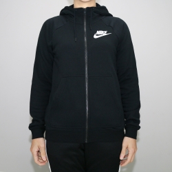 NIKE AS W NSW RALLY HOODIE FZ 女 連帽外套 黑色