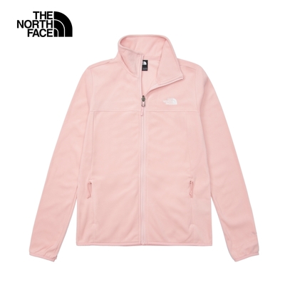 【The North Face 官方旗艦】北面女款粉色立領保暖抓絨外套｜81SRLK6