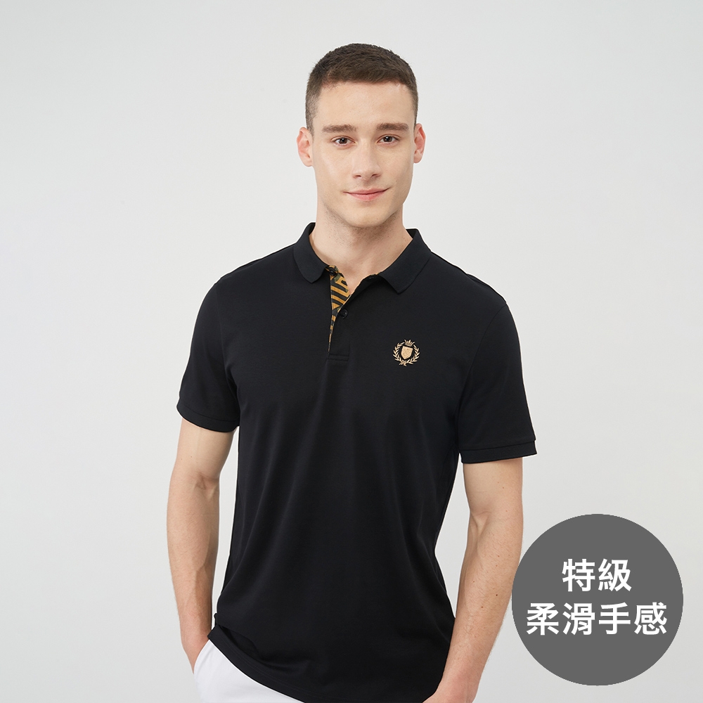 GIORDANO 男裝奢華棉POLO衫 - 24 標緻黑