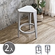 Boden-梅莉森幾何六角造型實木吧台椅/吧檯椅/高腳椅-灰色(二入組合)-41x32x61cm product thumbnail 1
