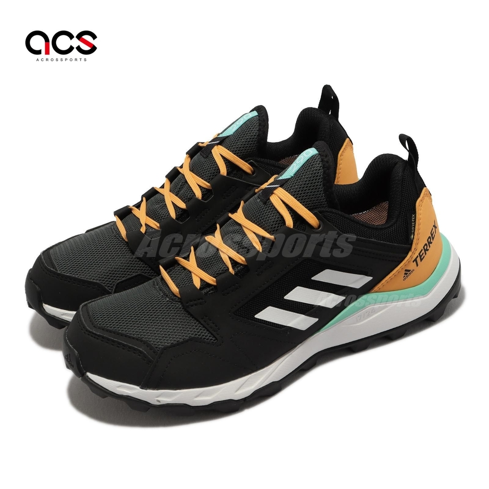 adidas 慢跑鞋 Terrex Agravic TR GTX 女鞋 黑 橙橘 防水 抗撕裂 路跑 運動 愛迪達 FX7156