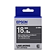 EPSON LK-5BWJ 消光霧面黑底白字 標籤帶 18mm product thumbnail 1