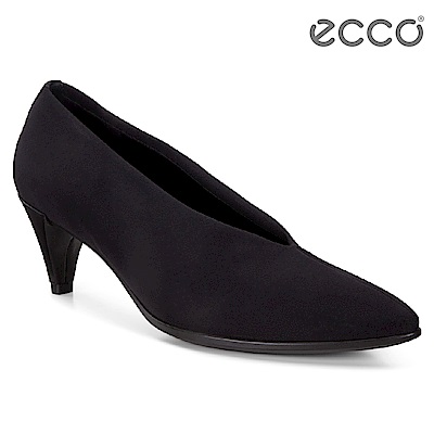 ECCO SHAPE 45 POINTY SLEEK 時尚V型尖頭高跟鞋 女-黑