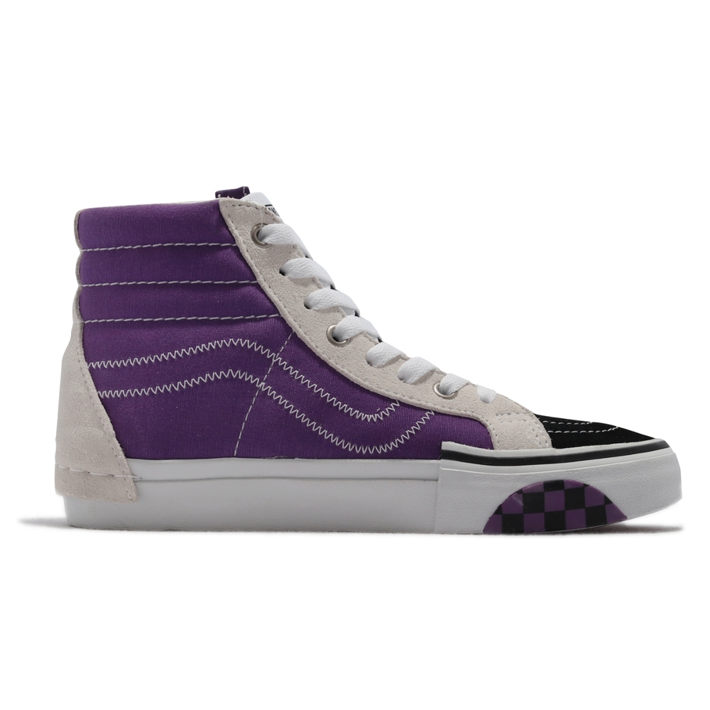 Vans 休閒鞋Sk8-Hi Reissue Ca 女鞋拼接解構中筒麂皮拉鍊穿搭黑白