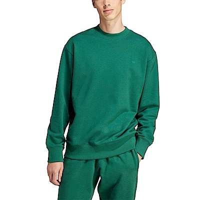 Adidas C Crew FT [IM4399] 男 長袖上衣 運動 休閒 簡約 舒適 質感 重磅 寬鬆 國際版 綠