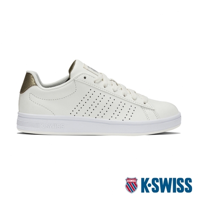 K-SWISS Court Casper時尚運動鞋-女-米白/金/豹紋