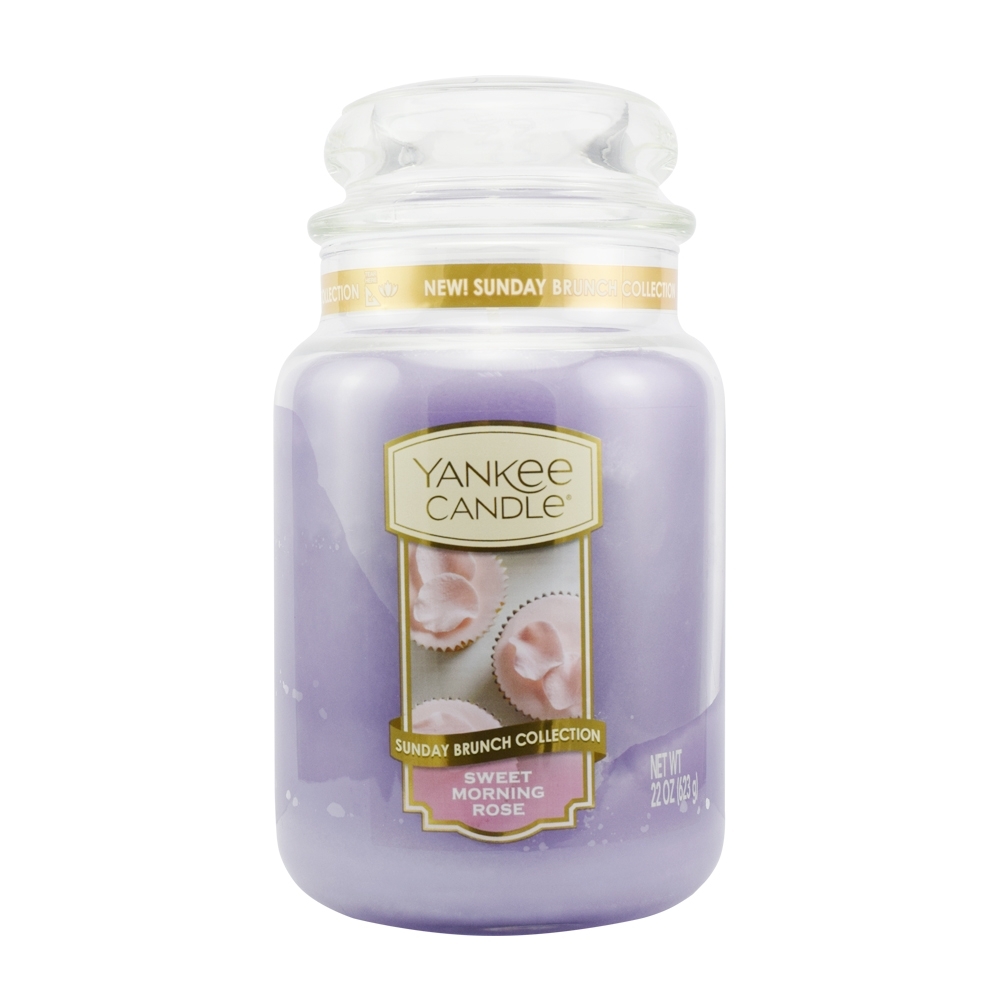 YANKEE CANDLE 香氛蠟燭-早晨玫瑰623g