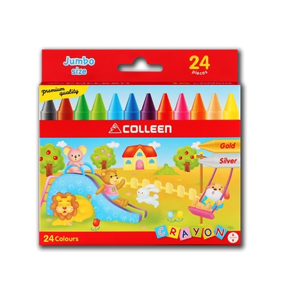 【COLLEEN】可力粗大蠟筆 24色 6盒入/箱 JC-24