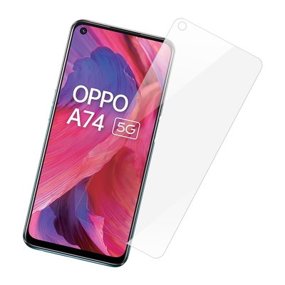 OPPO A74 5G 透明高清非滿版9H鋼化膜手機保護貼 A74保護貼