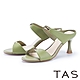 TAS 羊皮金屬飾條高跟涼拖鞋 綠色 product thumbnail 1