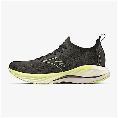 Mizuno Wave Neo Wind [J1GC227852] 男 慢跑鞋 運動 路跑 高緩衝 襪套式 美津濃 黑黃