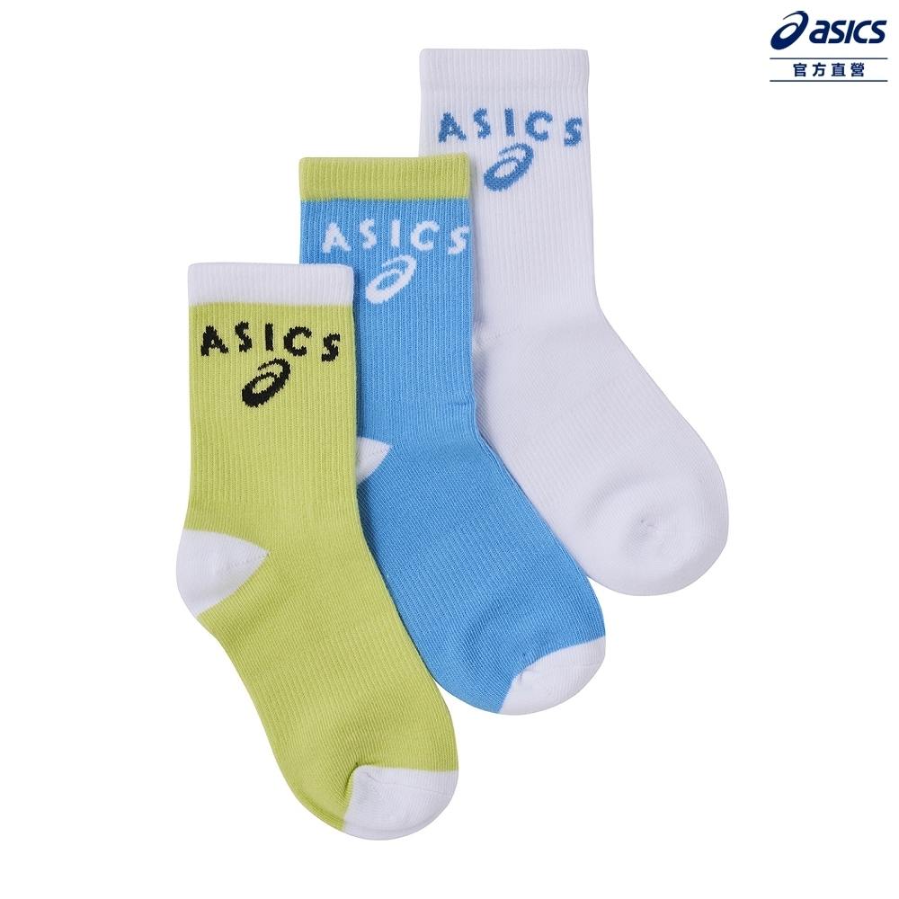 ASICS 亞瑟士 童 中筒襪(三入組) 兒童  訓練配件 3034A107-300