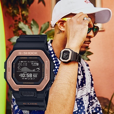 CASIO 卡西歐 G-SHOCK G-LIDE 智能藍牙多功能衝浪電子錶 迎春好禮 GBX-100NS-4