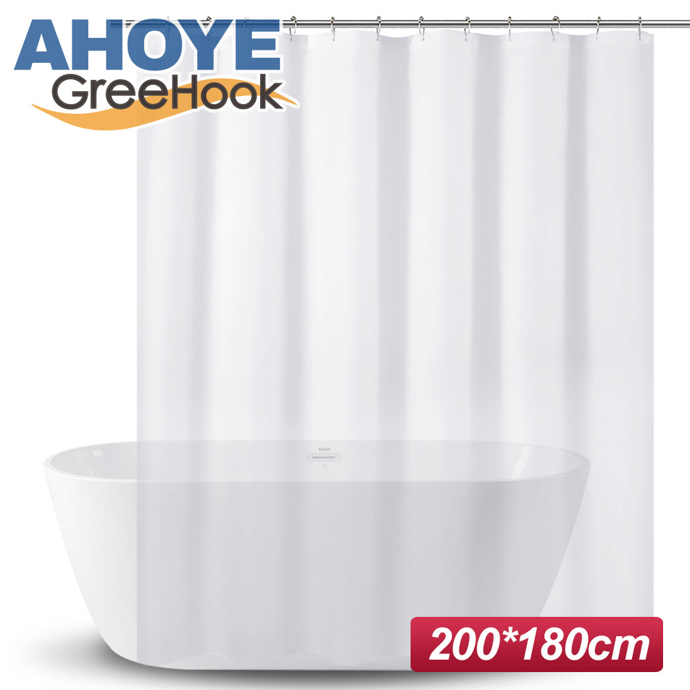 GreeHook PEVA加厚防水浴簾 180*200cm -透明