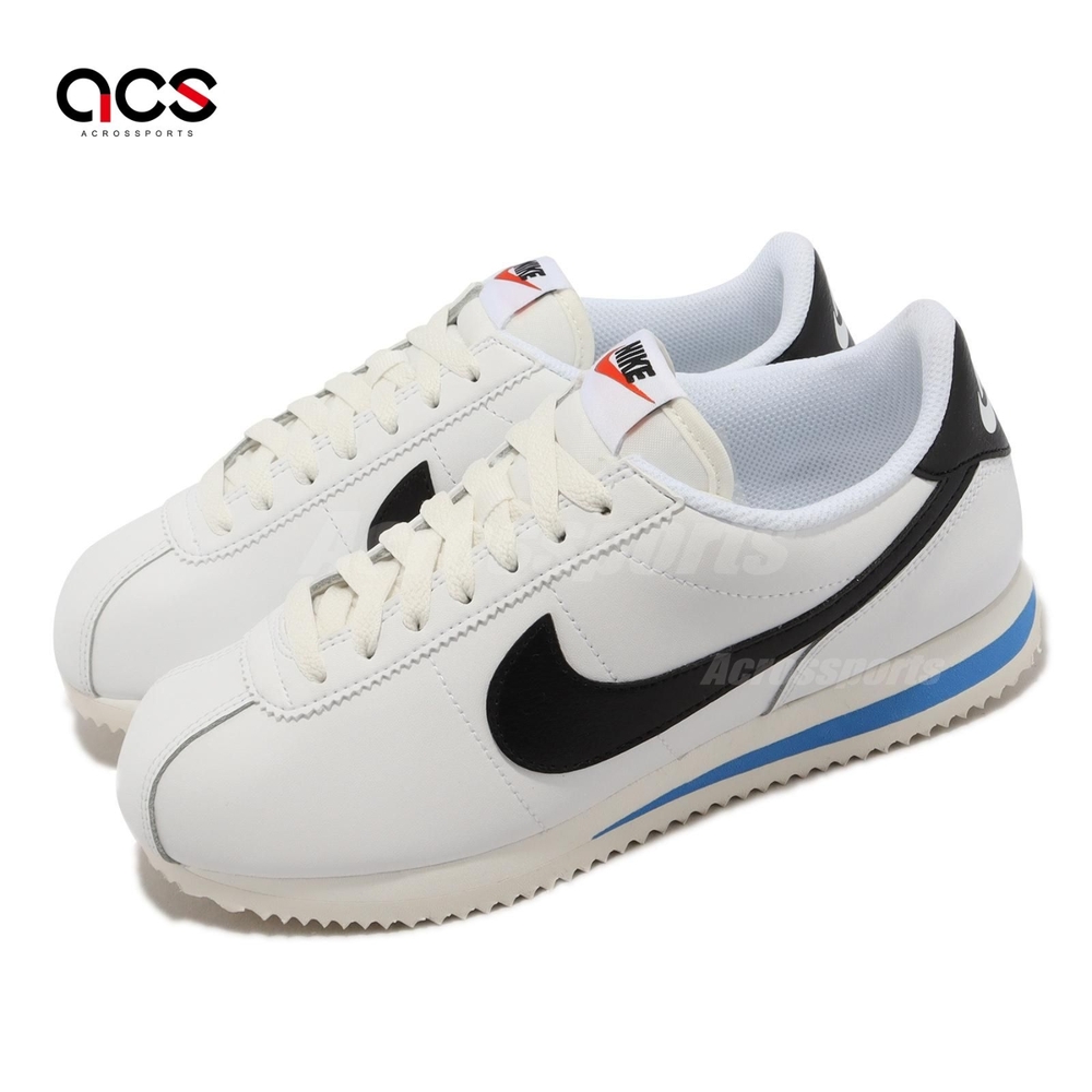 Nike 休閒鞋Wmns Cortez 女鞋男鞋白藍阿甘鞋皮革基本款運動鞋DN1791