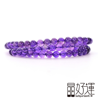 【晶好運】冰種清透烏拉圭紫水晶三繞手珠(BB-386/現貨)