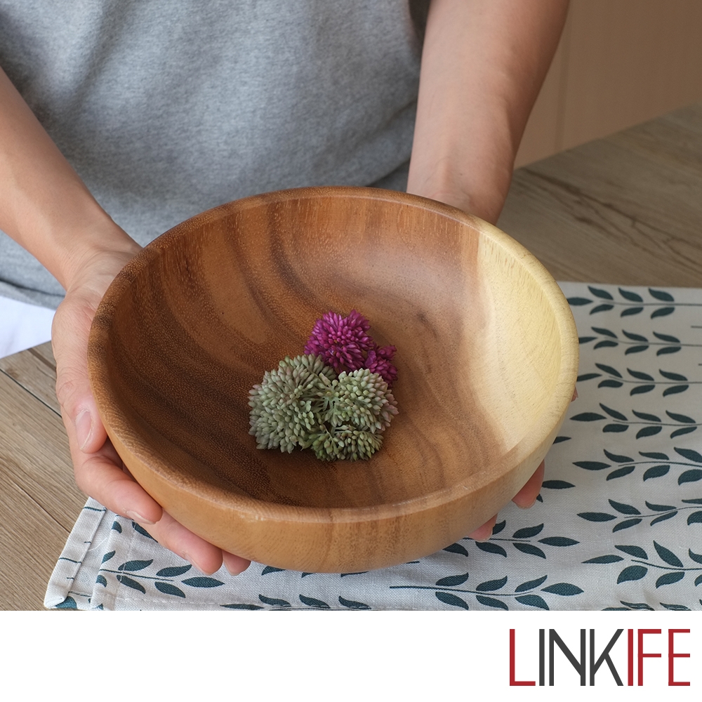 LINKIFE 木質系列 相思木沙拉碗/泡麵碗
