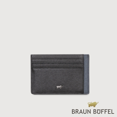 【BRAUN BUFFEL 德國小金牛】台灣總代理 瓦拉頓-TW 6卡卡夾-黑色/BF537-151-BK