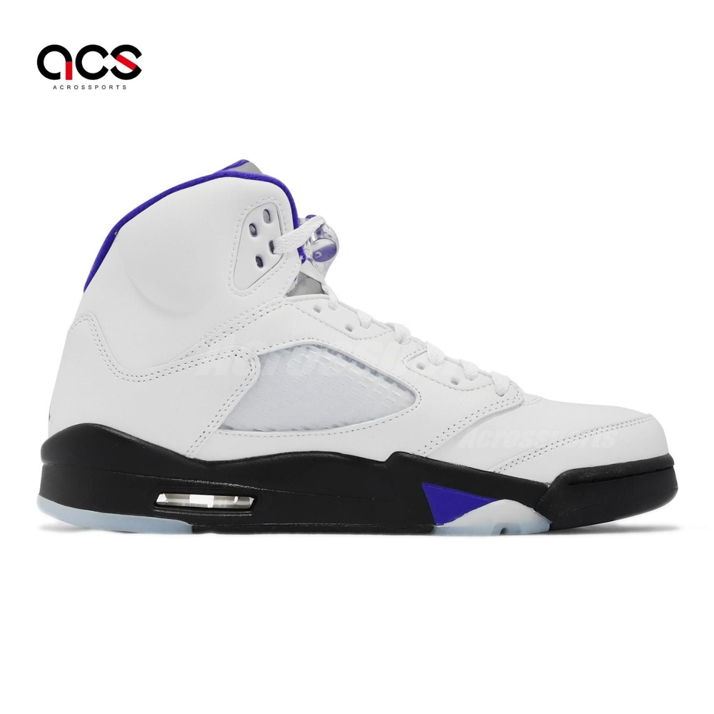 Nike 休閒鞋Air Jordan 5 Retro 白紫黑男鞋喬丹Concord 反光5代DD0587