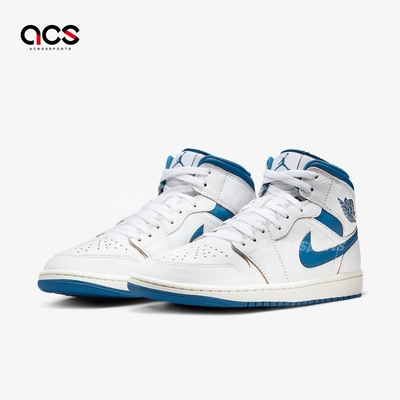 Nike 休閒鞋 Air Jordan 1 Mid SE Industrial Blue 男鞋 白 藍 AJ1 FN5215-141