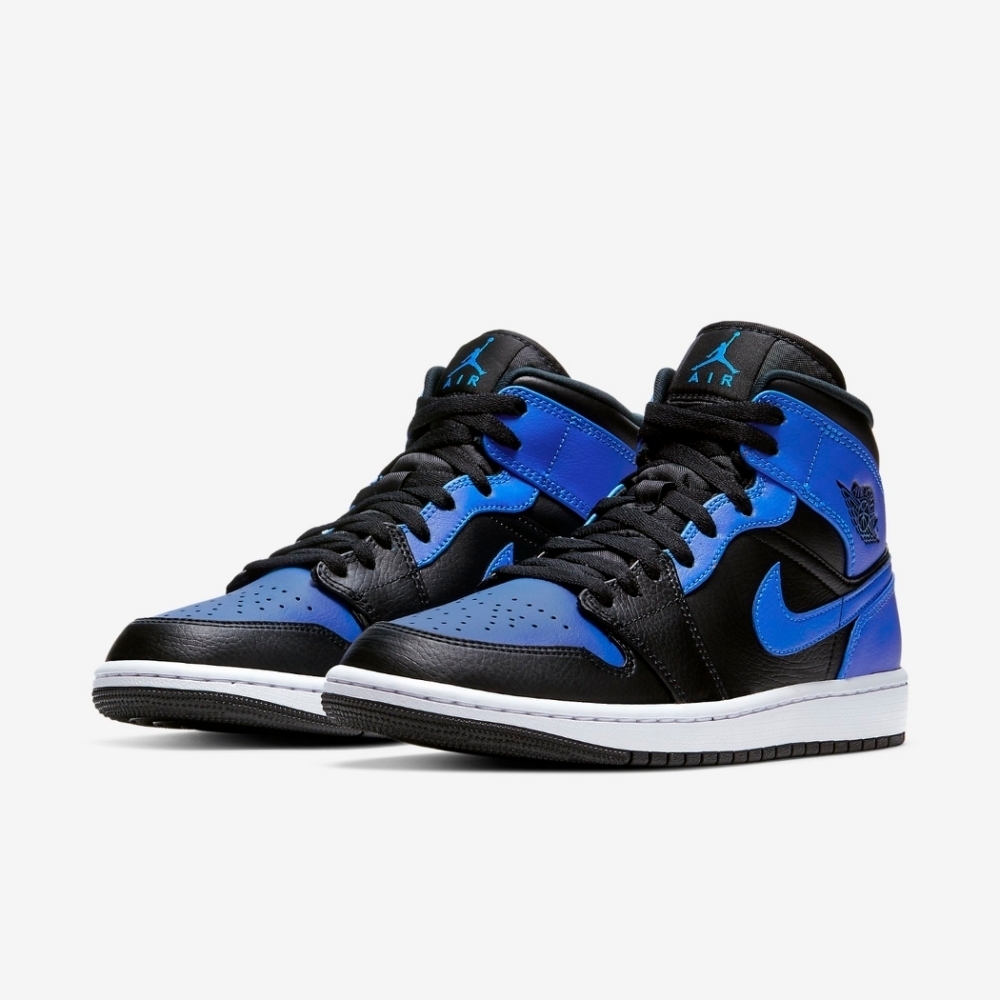 NIKE 男休閒鞋 黑藍 中筒 喬丹 AIR JORDAN 1 MID 554724077