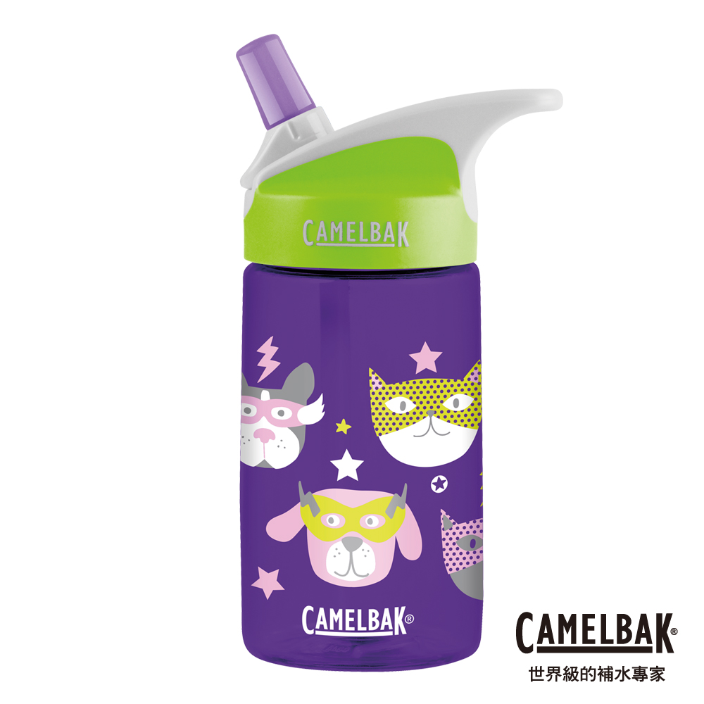 【美國 CamelBak】400ml eddy兒童吸管運動水瓶 寵物英雄