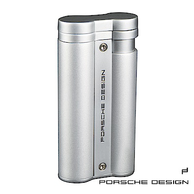 保時捷Porsche Design P3633花火焰雙筒打火機(銀)