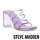 STEVE MADDEN-LUCITE 四帶方頭粗跟涼拖鞋-紫色 product thumbnail 1