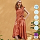 ILEY伊蕾 設計感裙片萊賽爾背心長洋裝(磚色；M-XL)1222027526 product thumbnail 1