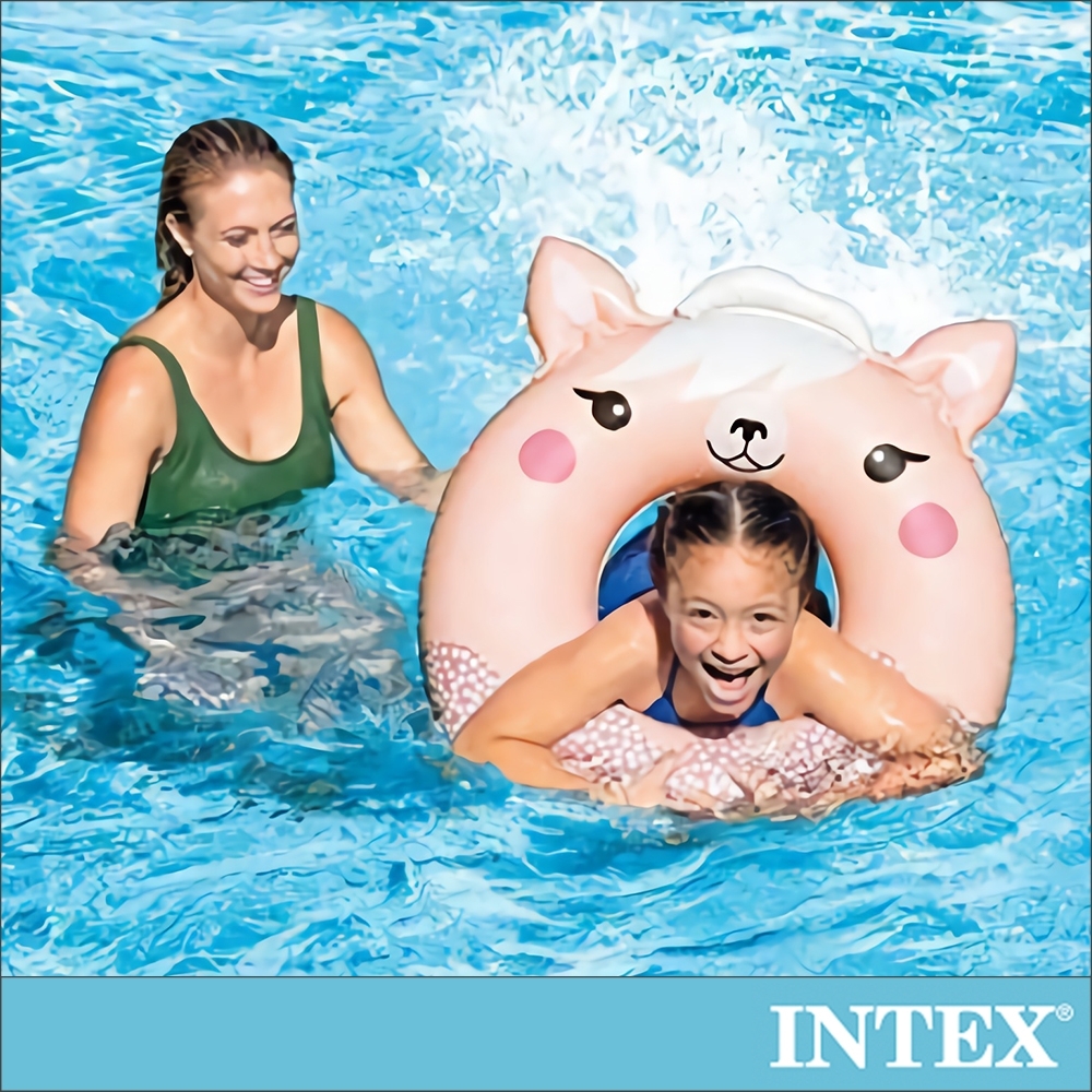 INTEX 可愛動物造型泳圈-3款造型可選-適用8歲以上(59266)