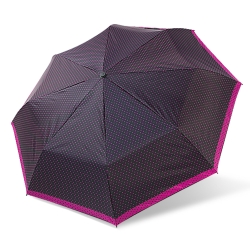 【雙龍牌】降溫涼感小無敵三折傘雨傘黑膠傘B6313-桃紅圓點