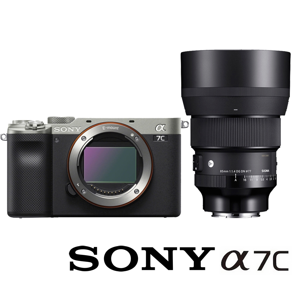 SONY 索尼 ILCE-7C / A7C 附 SIGMA 85mm F1.4 DG DN Art (公司貨) 全片幅微單眼相機 五軸防手震 翻轉螢幕