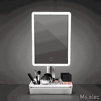 Ms.elec 米嬉樂 LED美肌收納化妝鏡 LM-007 桌上鏡 補光鏡 柔和燈光