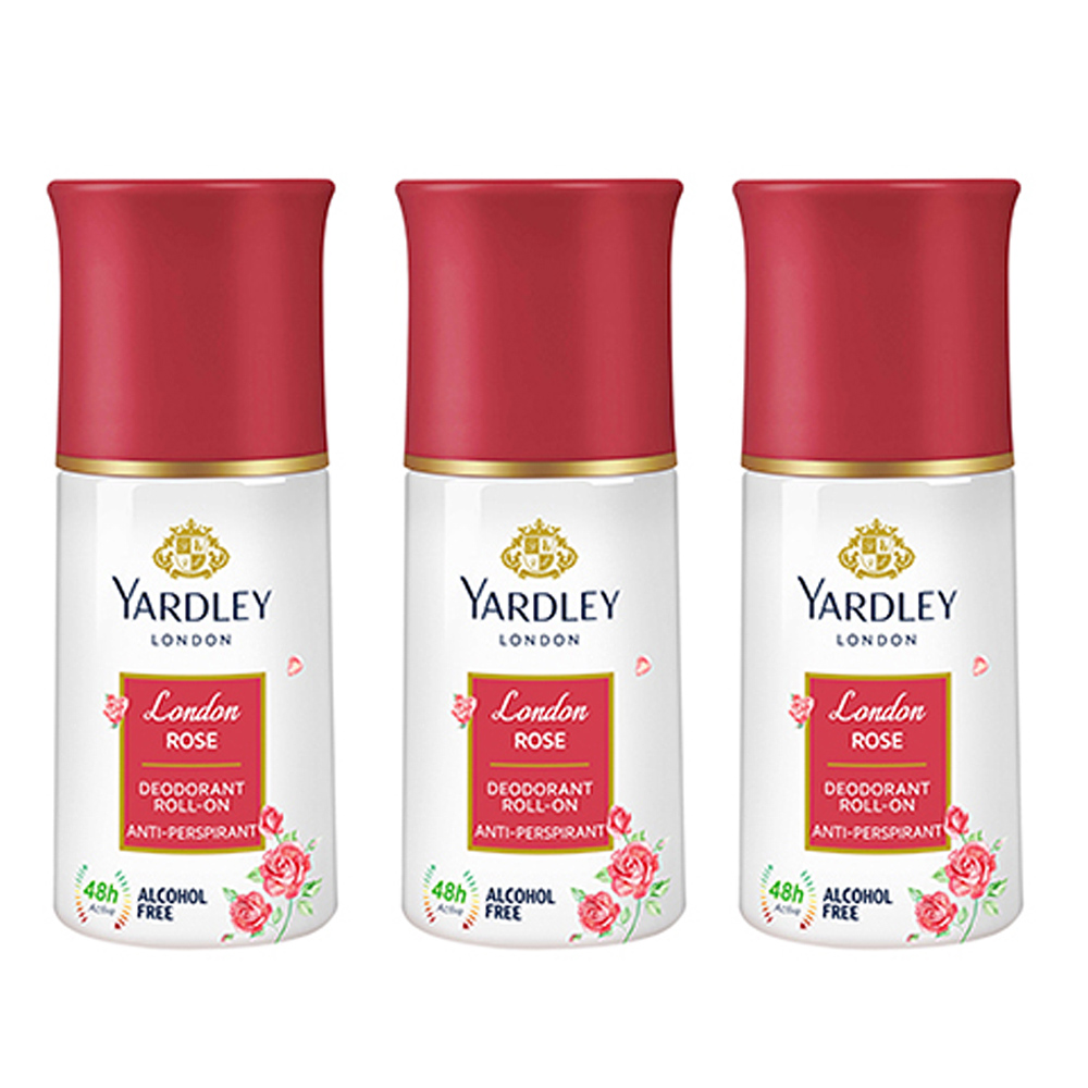 YARDLEY雅麗 英國紅玫瑰體香劑 50ml (3入)
