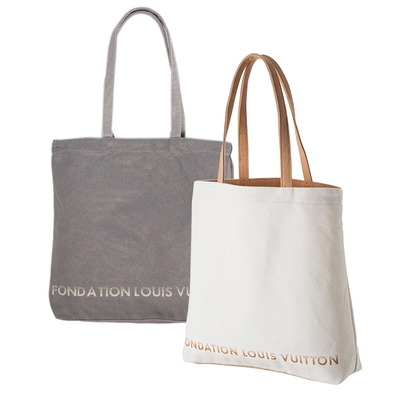 【Louis Vuitton 路易威登】 限量FLV博物館基金會帆布手提肩背托特包