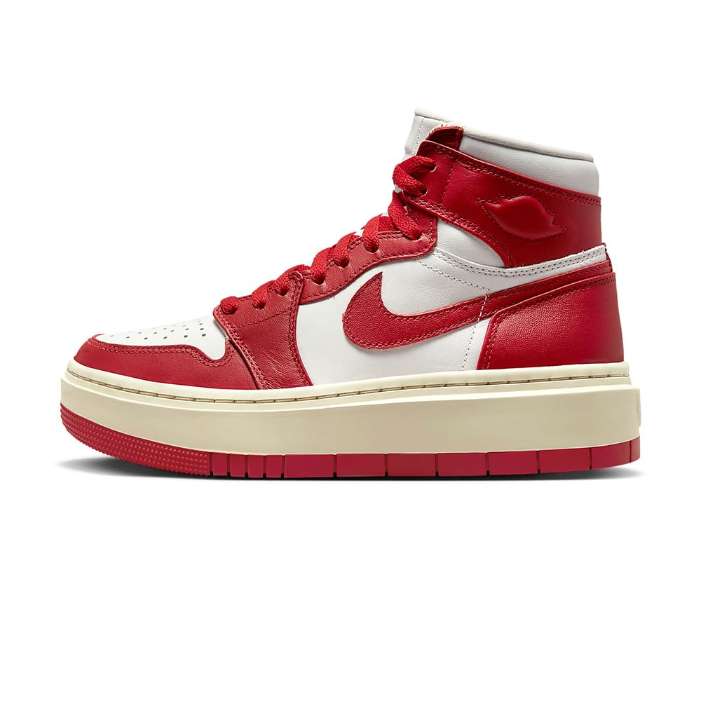 Nike W Air Jordan 1 Elevate High 女鞋白紅色AJ1 厚底休閒鞋DN3253