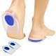 JHS杰恆社abe082現貨透明矽膠後跟墊雙色腳跟墊防腳痛緩解保護足跟痛減震男女鞋墊 product thumbnail 1