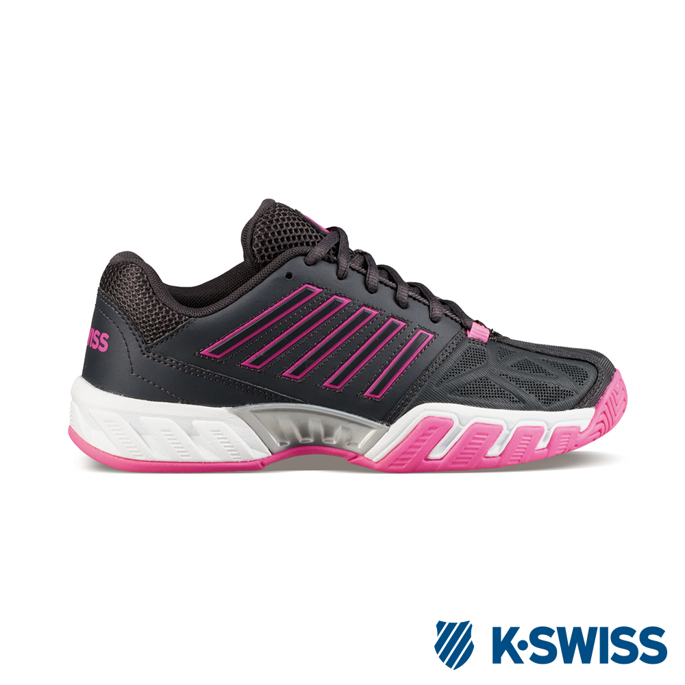 K-SWISS Bigshot Light 3輕量專業網球鞋-女-鐵灰/桃紅