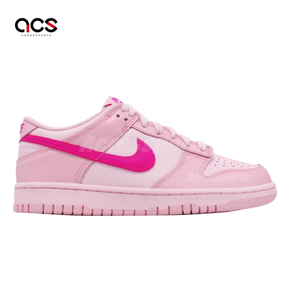 Nike 休閒鞋Dunk Low GS 大童女鞋Triple Pink 粉紅頑皮豹低筒DH9765