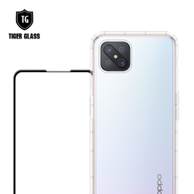 T.G OPPO Reno4 Z 手機保護超值2件組(透明空壓殼+鋼化膜)