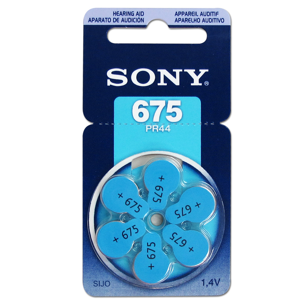 SONY PR44/S675/A675/675 空氣助聽器電池(1卡6入)