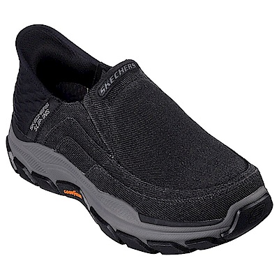 Skechers Respected [204809BLK] 男 休閒鞋 健走 步行 瞬穿舒適科技 止滑 耐磨 帆布 黑