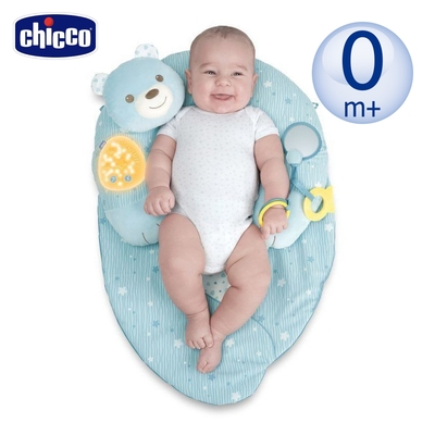 chicco-四合一晚安熊聲光遊戲墊-粉藍