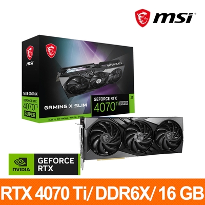 微星MSI RTX4070 Ti SUPER 16G GAMING X SLIM 顯示卡