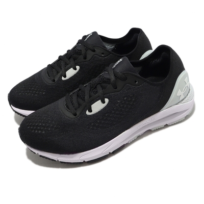 Under armour 慢跑鞋 HOVR Sonic 5 女鞋 黑 白 透氣 緩震 網布 運動鞋 UA 3024906001