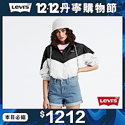 Levis 女款 風衣連帽外套 半開式拉鍊 色塊拼接 