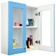 經典雙門防水塑鋼浴櫃/置物櫃-藍色1入 product thumbnail 1
